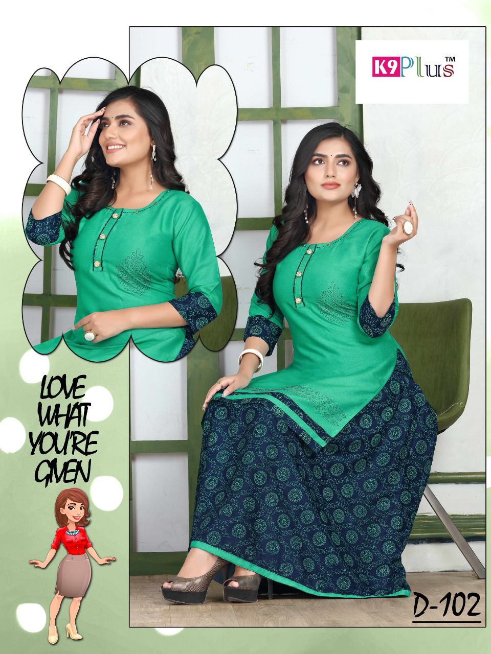 K9Plus Good Morning Fancy Ethnic Wear Rayon Kurti With Skirt Collection